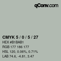 Color code: CMYK 5 / 0 / 5 / 27 | qconv.com