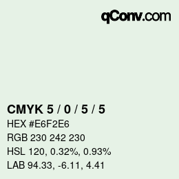 Color code: CMYK 5 / 0 / 5 / 5 | qconv.com