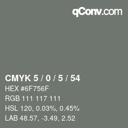 カラーコード: CMYK 5 / 0 / 5 / 54 | qconv.com
