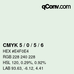 Color code: CMYK 5 / 0 / 5 / 6 | qconv.com