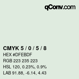 Color code: CMYK 5 / 0 / 5 / 8 | qconv.com