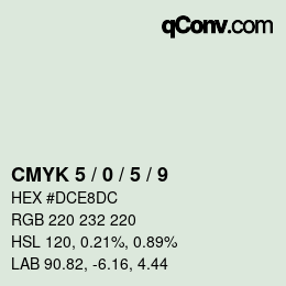 Color code: CMYK 5 / 0 / 5 / 9 | qconv.com