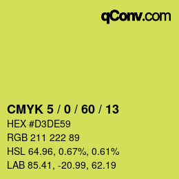 Color code: CMYK 5 / 0 / 60 / 13 | qconv.com