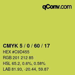 Color code: CMYK 5 / 0 / 60 / 17 | qconv.com