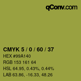 Color code: CMYK 5 / 0 / 60 / 37 | qconv.com