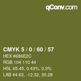 颜色代码: CMYK 5 / 0 / 60 / 57 | qconv.com