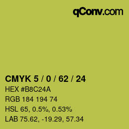 Color code: CMYK 5 / 0 / 62 / 24 | qconv.com