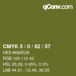 カラーコード: CMYK 5 / 0 / 62 / 57 | qconv.com