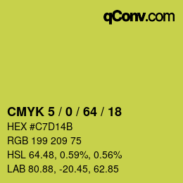 Color code: CMYK 5 / 0 / 64 / 18 | qconv.com