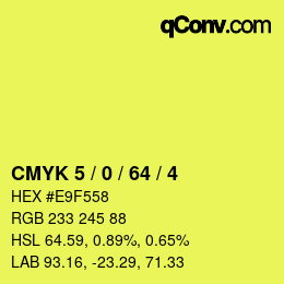 Color code: CMYK 5 / 0 / 64 / 4 | qconv.com