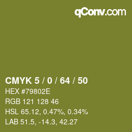 Color code: CMYK 5 / 0 / 64 / 50 | qconv.com