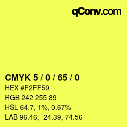 Color code: CMYK 5 / 0 / 65 / 0 | qconv.com