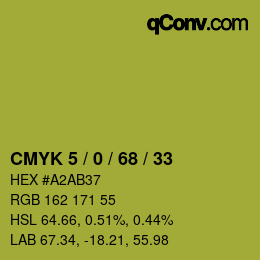 颜色代码: CMYK 5 / 0 / 68 / 33 | qconv.com