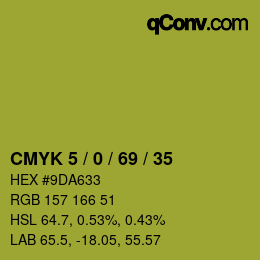 Color code: CMYK 5 / 0 / 69 / 35 | qconv.com