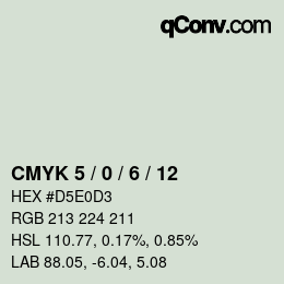 カラーコード: CMYK 5 / 0 / 6 / 12 | qconv.com