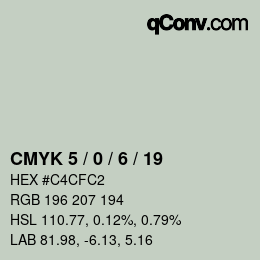 Color code: CMYK 5 / 0 / 6 / 19 | qconv.com