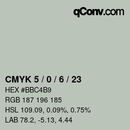 Color code: CMYK 5 / 0 / 6 / 23 | qconv.com