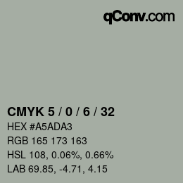 Color code: CMYK 5 / 0 / 6 / 32 | qconv.com