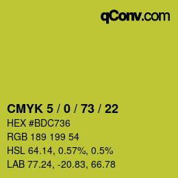 Color code: CMYK 5 / 0 / 73 / 22 | qconv.com