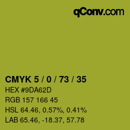 颜色代码: CMYK 5 / 0 / 73 / 35 | qconv.com
