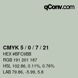 Color code: CMYK 5 / 0 / 7 / 21 | qconv.com