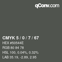 Color code: CMYK 5 / 0 / 7 / 67 | qconv.com