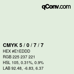 Color code: CMYK 5 / 0 / 7 / 7 | qconv.com