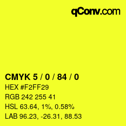 Color code: CMYK 5 / 0 / 84 / 0 | qconv.com