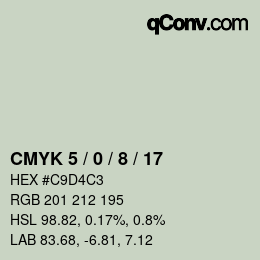 Color code: CMYK 5 / 0 / 8 / 17 | qconv.com