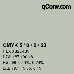 Color code: CMYK 5 / 0 / 8 / 23 | qconv.com