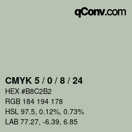 Color code: CMYK 5 / 0 / 8 / 24 | qconv.com