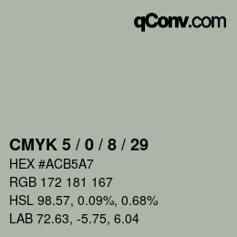 颜色代码: CMYK 5 / 0 / 8 / 29 | qconv.com