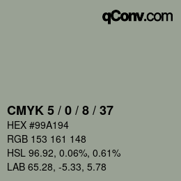 Color code: CMYK 5 / 0 / 8 / 37 | qconv.com