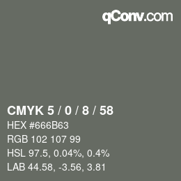 Color code: CMYK 5 / 0 / 8 / 58 | qconv.com