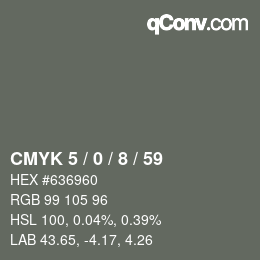 Color code: CMYK 5 / 0 / 8 / 59 | qconv.com