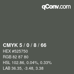 Color code: CMYK 5 / 0 / 8 / 66 | qconv.com