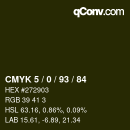 颜色代码: CMYK 5 / 0 / 93 / 84 | qconv.com
