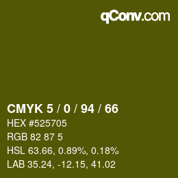 Color code: CMYK 5 / 0 / 94 / 66 | qconv.com