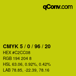 Color code: CMYK 5 / 0 / 96 / 20 | qconv.com
