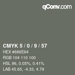 Color code: CMYK 5 / 0 / 9 / 57 | qconv.com