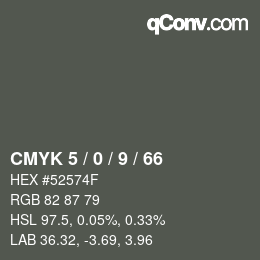 Color code: CMYK 5 / 0 / 9 / 66 | qconv.com