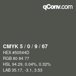 Color code: CMYK 5 / 0 / 9 / 67 | qconv.com