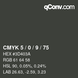 Color code: CMYK 5 / 0 / 9 / 75 | qconv.com