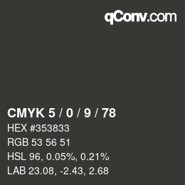 Color code: CMYK 5 / 0 / 9 / 78 | qconv.com