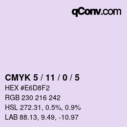 Color code: CMYK 5 / 11 / 0 / 5 | qconv.com