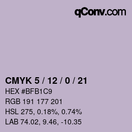 Color code: CMYK 5 / 12 / 0 / 21 | qconv.com