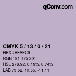 カラーコード: CMYK 5 / 13 / 0 / 21 | qconv.com