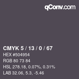 Color code: CMYK 5 / 13 / 0 / 67 | qconv.com