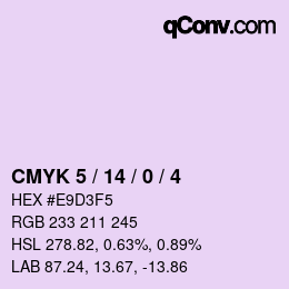 Color code: CMYK 5 / 14 / 0 / 4 | qconv.com