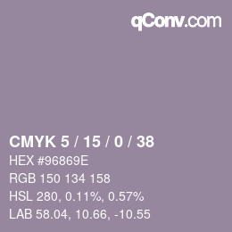Farbcode: CMYK 5 / 15 / 0 / 38 | qconv.com
